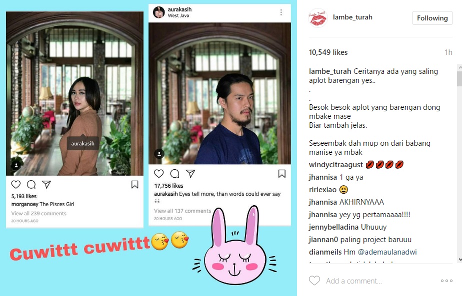 Morgan Oey dan Aura Kasih Saling Unggah Foto, Pacaran?